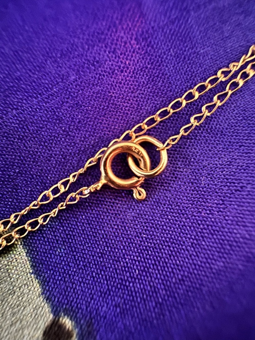 Vintage 14k Gold Cable Chain Necklace 16 inches